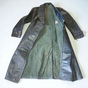 WW2 ORIGNAL GERMAN WEHRMACHT OFFICER LEATHER GREATCOAT Fischer Trachten Kleidung